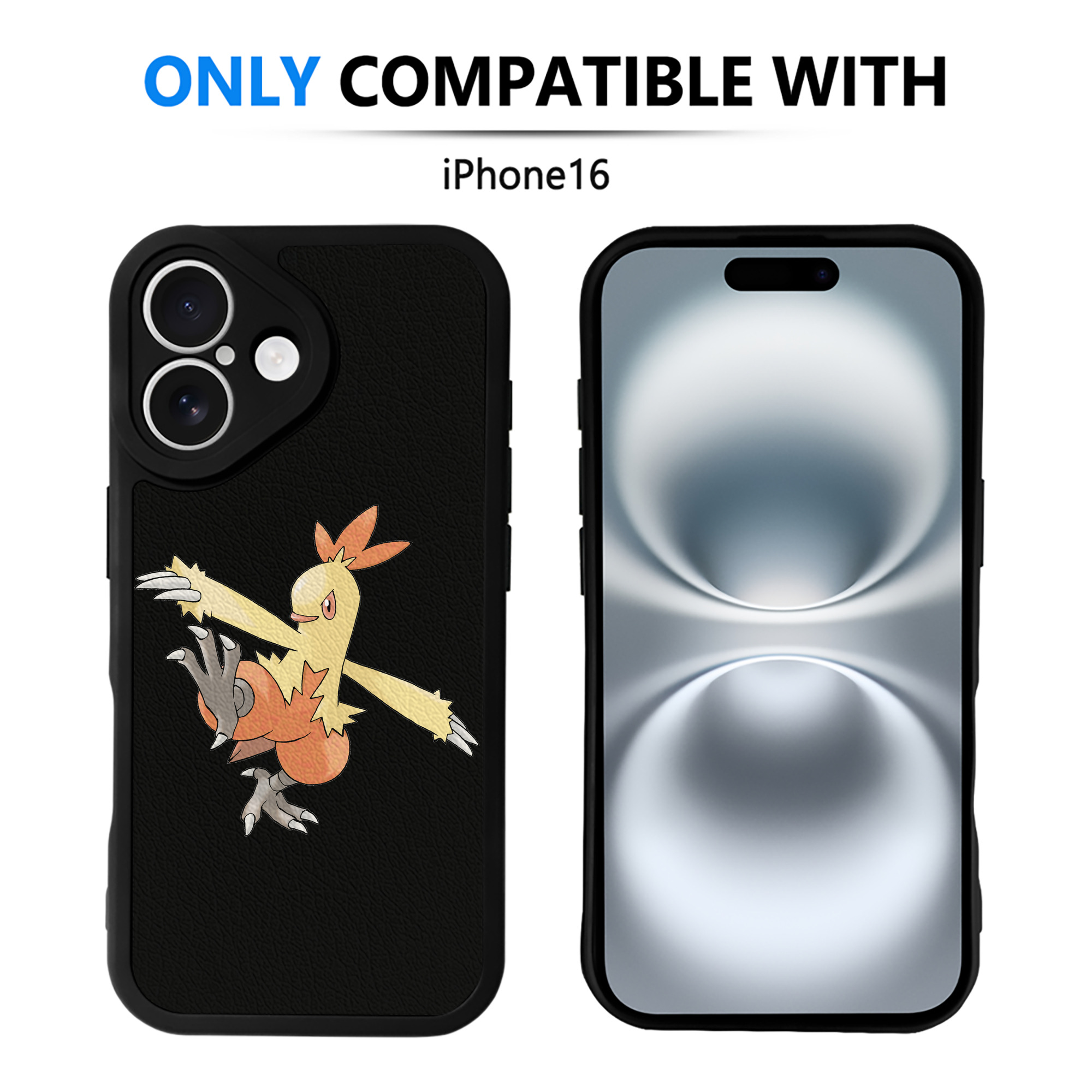 （画像用） ポケットモンスター Pokémon 【iPhone 16シリーズ対応】シリコンスマホケース（レザー調） 材質：シリコン